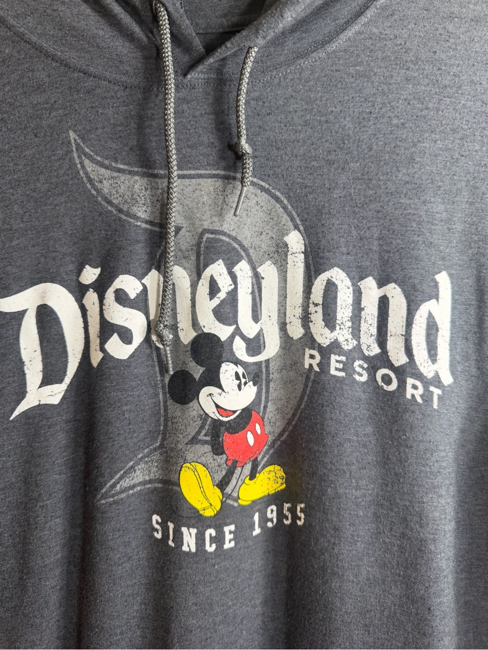 Disneyland Resort Mickey Mouse Hooded Long Sleeve Tee Gray Size L - Picture 2 of 4